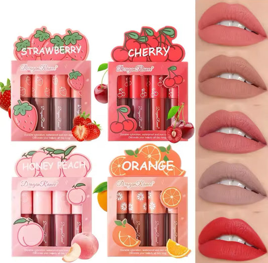 Dragon Ranee
4 color Liquid lipstick lipgloss matte set