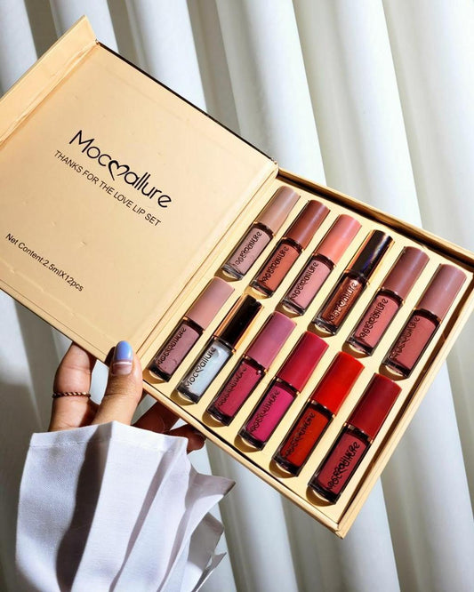 Mocallure matte lipgloss pack of 12 colors