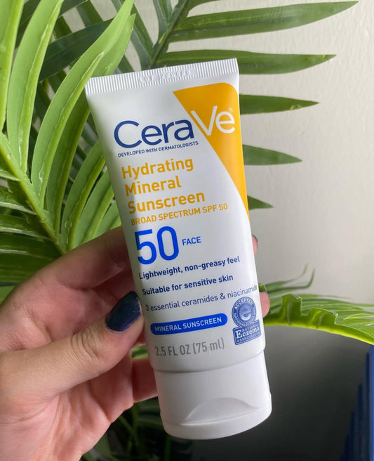 CeraVe Hydrating Mineral Sunscreen Face SPF50