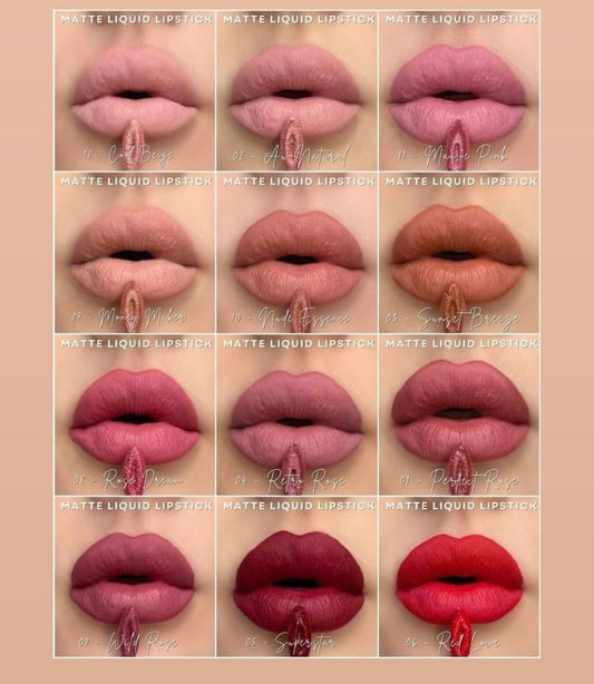3Q Matte Beauty lip gloss pack of 12