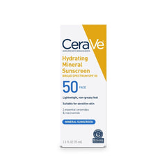 CeraVe Hydrating Mineral Sunscreen Face SPF50
