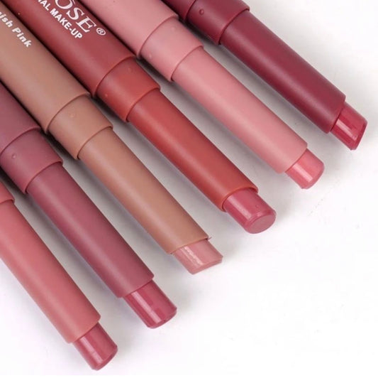 Missrose 6 colors Nude lipstick & lipliners pack